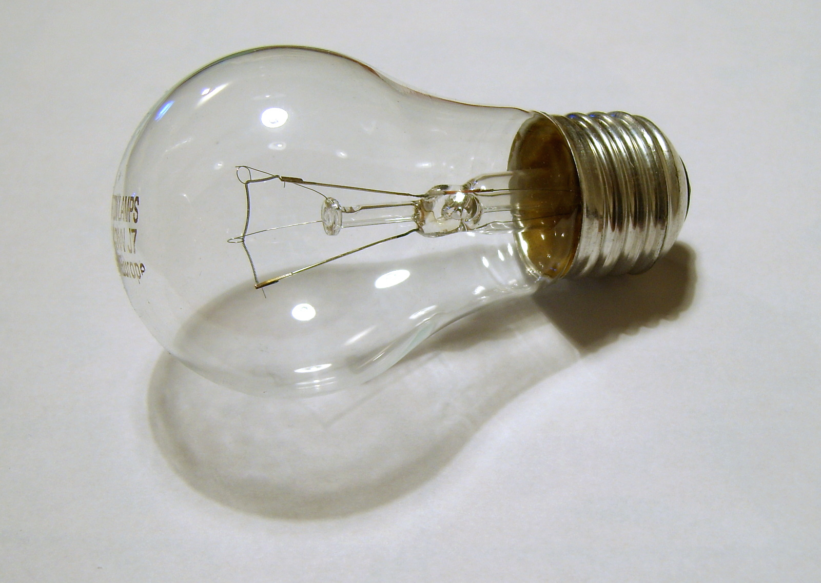 A Philips light bulb on a grey background